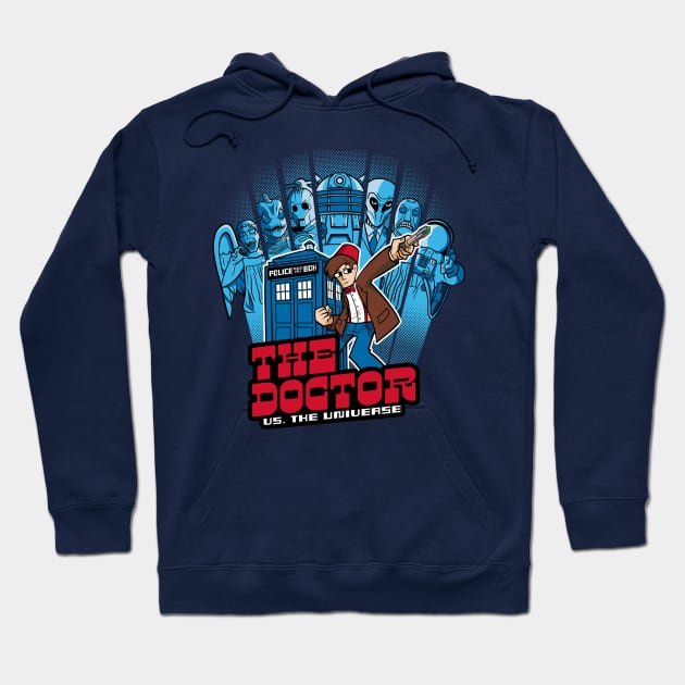 The Doctor Vs. The Universe 11th Edition Hoodie by shumaza